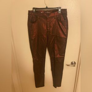 Women’s White House Black Market “the skinny” jeans size 12 shiny red